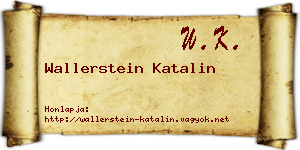 Wallerstein Katalin névjegykártya